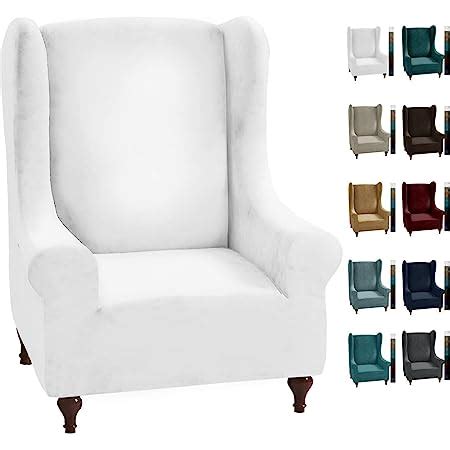 Jiviner Super Stretch Wingback Chair Slipcover Piece Soft Spandex