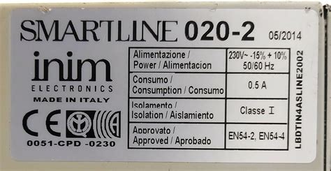 Smartline 020 2 Inim Smartline 020 2 FR 2 Zone Conventional Fire Alarm