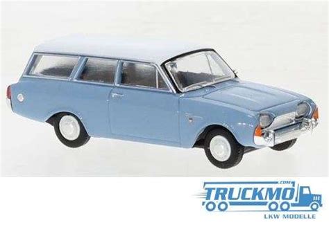 Brekina Ford Taunus P3 Turnier 1964 Blue White 19475 TRUCKMO Lkw