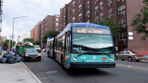 MTA New York City Bus 2017 Nova Bus LFS Articulated 5480 On The Bx40