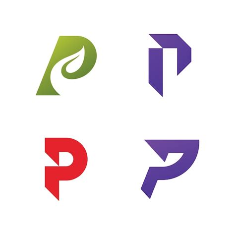 Modelo De Vetor De Logotipo Da Letra P Vetor Premium