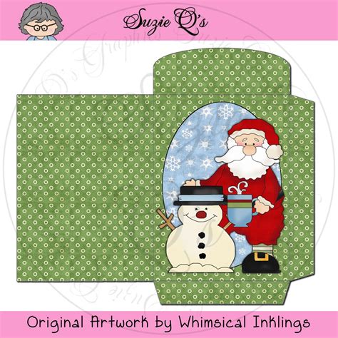 Jolly Santa Christmas Cocoa Envelope Digital Printable Immediate Download Etsy