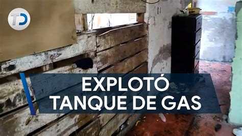 Tanque de gas explota en vivienda dejó un herido YouTube