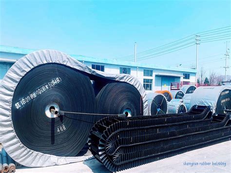 Din Y Abrasion Resistant Rubber Sidewall Fabric Ep Conveyor Belt For