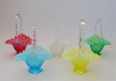 Antique And Vintage Glass Baskets Antiques Carnival Glass Hobnail Glass