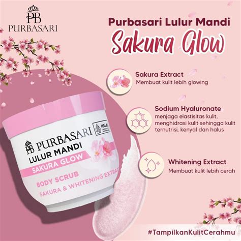 Jual Purbasari Lulur Mandi Sakura Glow G G Shopee Indonesia