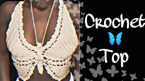 Crochet Butterfly Top Full Coverage Youtube Como Tejer Gorros