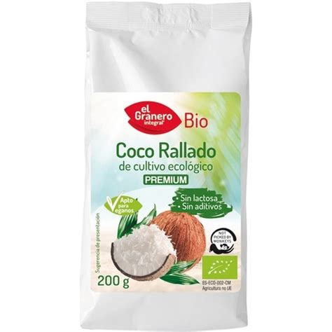 Comprar Bio coco rallado de cultivo ecológico Premium sin lactosa