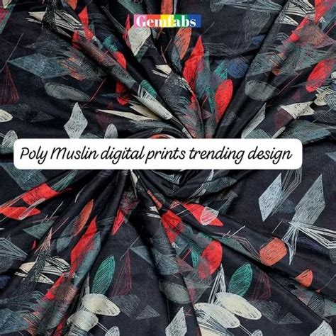 Cotton Poly Muslin Digital Printed Fabric Multicolour At Rs 80 Meter