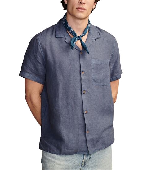 Lucky Brand Short Sleeve Linen Camp Shirt Dillards