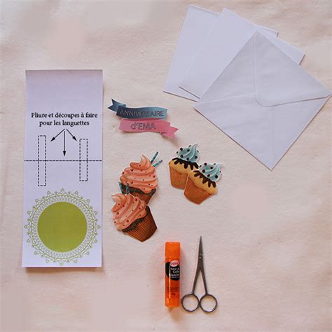 Diy La Carte Popup Anniversaire Sp Ciale Cupcakes