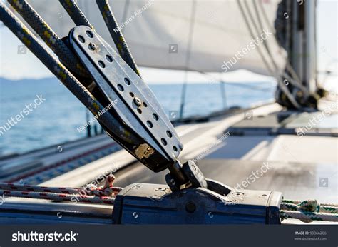 Sailing Yacht Rigging Equipment Main Sheet Stock Photo 99366206 ...