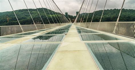 Tourist Stranded After Glass Bridge Shatters Around Him