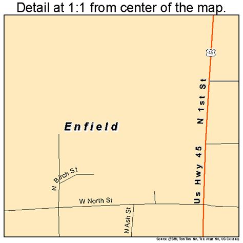 Enfield Illinois Street Map 1724179