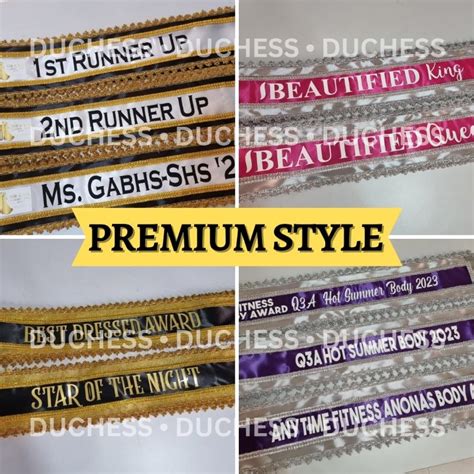 Customized Sash Pageant Sash Awards Sash Customized Stole Shopee