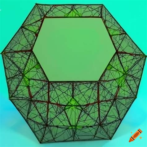 Abstract geometric design of a dodecahedron and isochronic tessellations on Craiyon