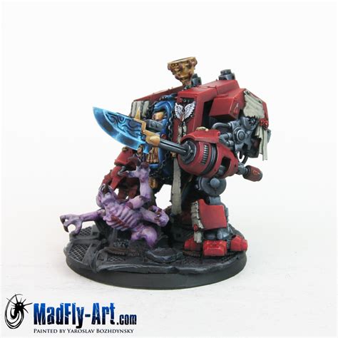 Blood Angels Librarian Dreadnought – MadFly-Art Miniature Painting Studio