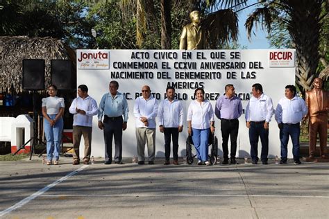 Conmemora Jonuta el 217 aniversario del natalicio de Benito Juárez