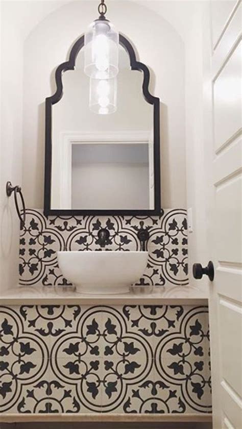 Sophisticated Tiled Black And White Bathroom So In Love Bathroom