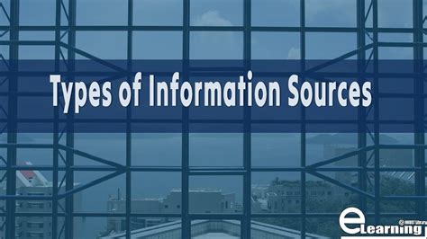 Types Of Information Sources Youtube