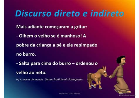 Discurso Direto E Discurso Indireto English Esl Powerpoints