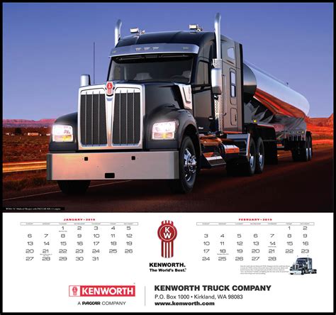 Blog The 2019 Kenworth Trucks Calendar Is Now Available