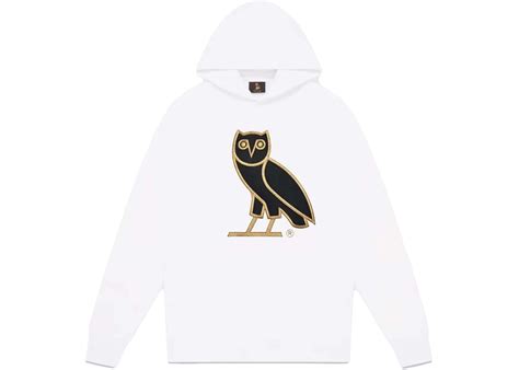 Ovo Og Owl Hoodie White Mens Ss23 Us
