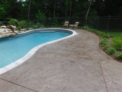 Stamped Concrete Pool Decking