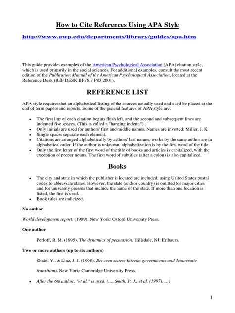 How To Cite References Using Apa Style American Psychological Association Docsharetips