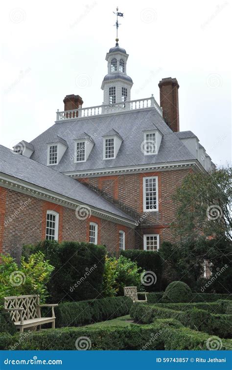 The Governors Palace Building In Colonial Williamsburg Virginia