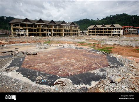 Damaged hotels and beaches in Khao Lak Southern Thailand This area was ...