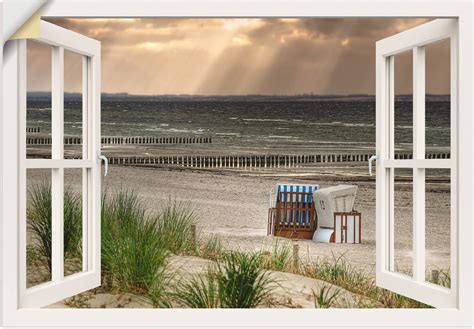 ARTland Wandbild Selbstklebend Vinylfolie 130x90 Cm Fensterblick