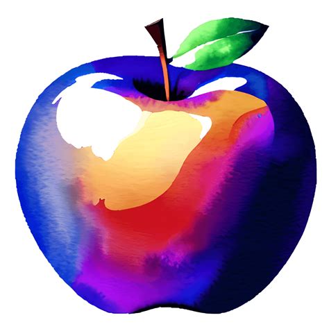 Bright Colorful Apple Painting · Creative Fabrica