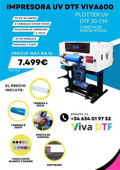 Impresora Uv Dtf Cabezales Cm Viva Uv Viva Dtf