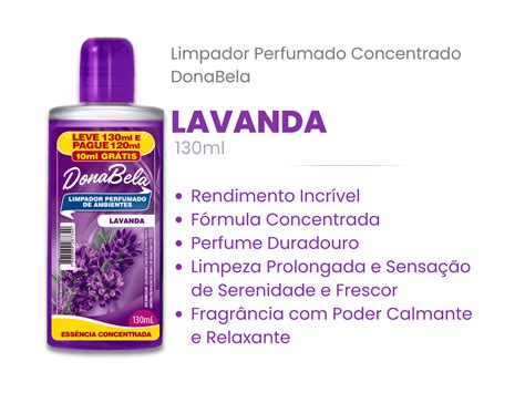 Limpador Perfumado Concentrado Donabela Lavanda Ml Cx C Un Novo