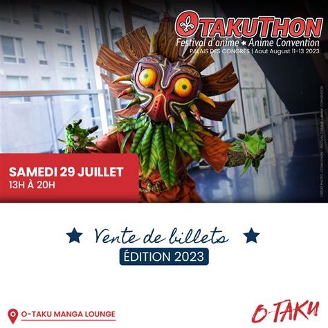 Vente De Billets Otakuthon O Taku Manga Lounge