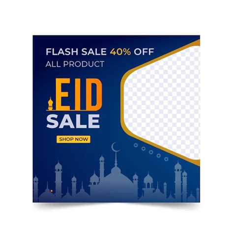 Premium Vector Eid Sale Offer Social Media Post Design Template