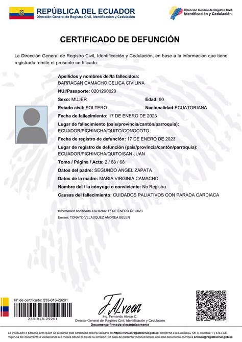 Certificado De Defunci PDF