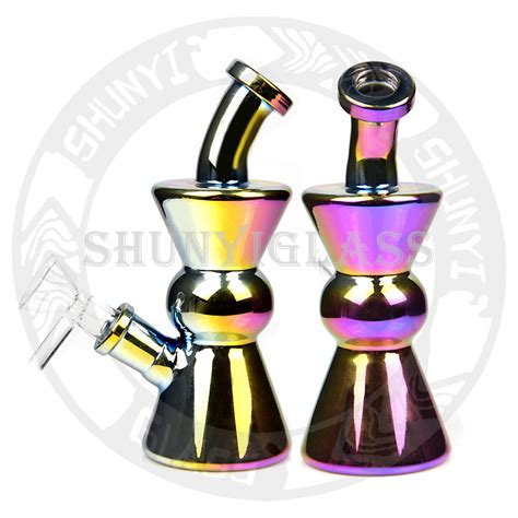 7 Inches Mini Glass Water Pipe DAB Rig Recycler Smoking Pipes Tobacco