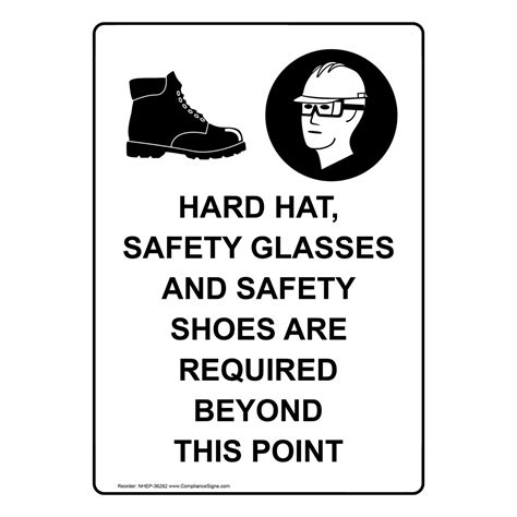 Vertical Sign Ppe Eye Hard Hat Safety Glasses