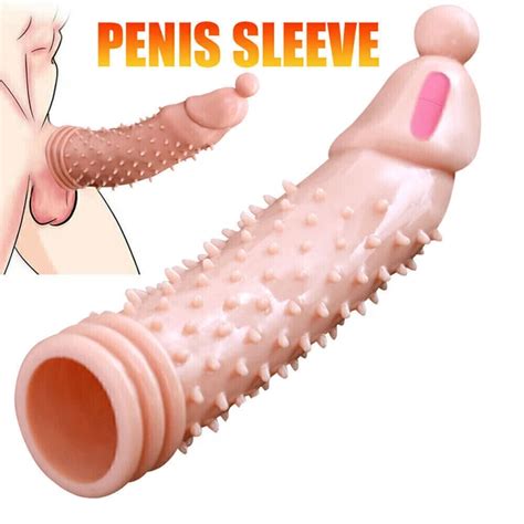 VIBRATING PENIS ENHANCER SLEEVE COCK CONDOM SEX RING TOYS W BALL EUR 7 45 PicClick FR