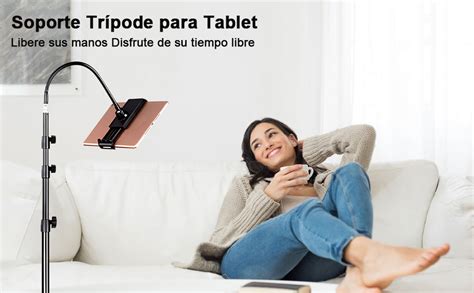 AHILAX Soporte Trípode para Tablet Teléfono 160cm Trípode de Pie para