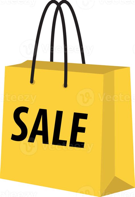 Yellow Shopping SALE Paper Bag Flat Icon PNG 19840561 PNG