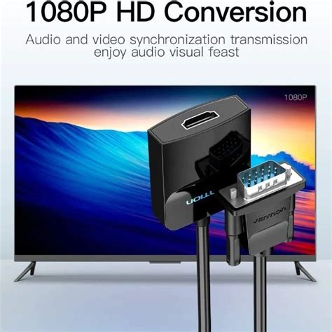 Vention Acnbb Vga Macho Para Cabo Conversor F Mea Hdmi Udio P