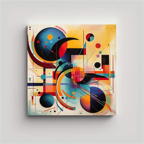 Cuadro Decorativo Estilo Kandinsky Arte Vanguardia Con Contraste