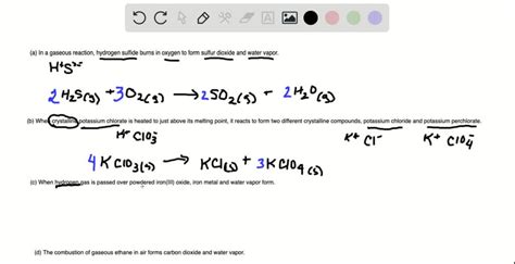 Solvedwrite Balanced Chemical Equations For Each Of The Following