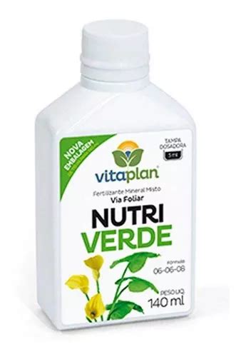 Fertilizante Mineral Misto Nutriverde 140ml Vitaplan MercadoLivre