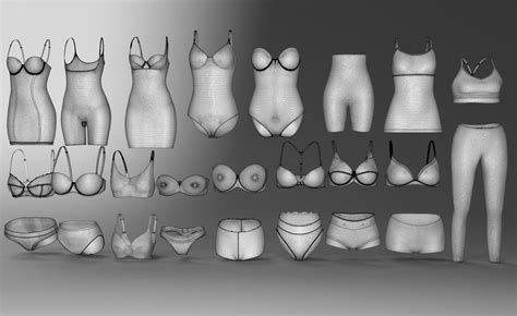 Women Lingerie Pack 3d Model Cgtrader