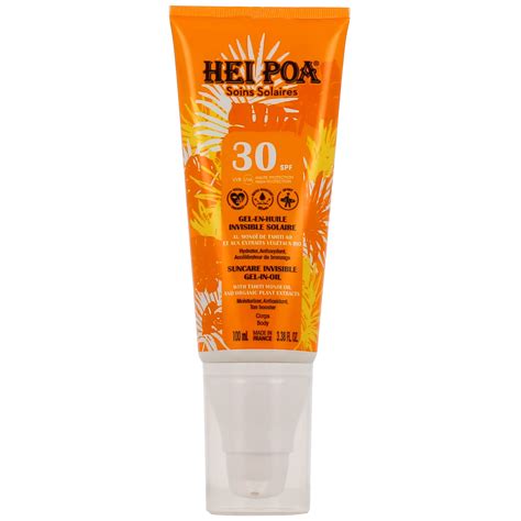 Hei Poa Gel En Huile Solaire Haute Protection Tous Types De Peau