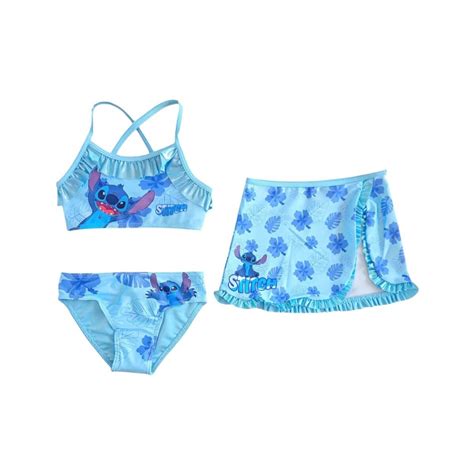 Lilo Stitch Bikini Set Mit Rock Leaf Design 410 J